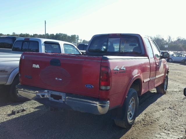 1FTDX18W2VNC51463 - 1997 FORD F150 RED photo 4