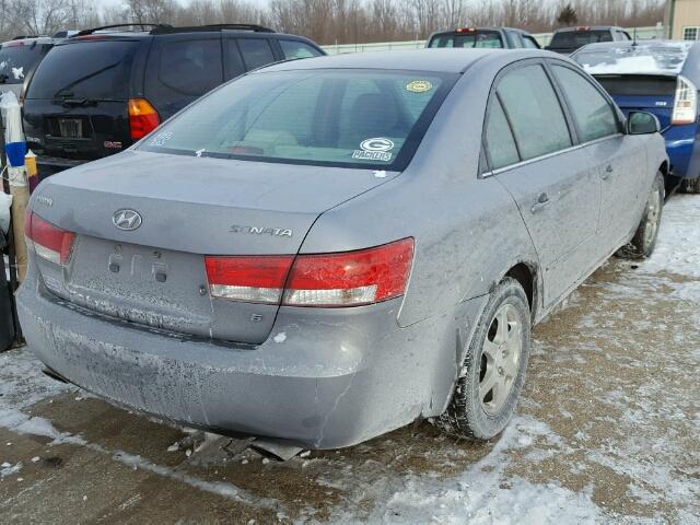 5NPEU46F36H144912 - 2006 HYUNDAI SONATA GLS GRAY photo 4