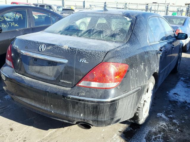 JH4KB16565C012508 - 2005 ACURA RL BLACK photo 4