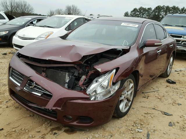 1N4AA5AP0AC837850 - 2010 NISSAN MAXIMA S MAROON photo 2