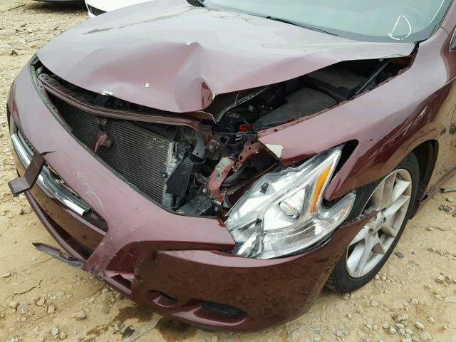 1N4AA5AP0AC837850 - 2010 NISSAN MAXIMA S MAROON photo 9