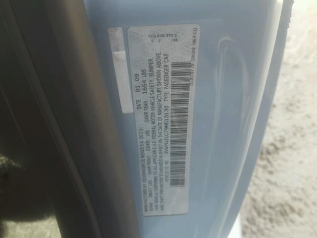 3VWPG31C79M513130 - 2009 VOLKSWAGEN NEW BEETLE 蓝色 照片 10