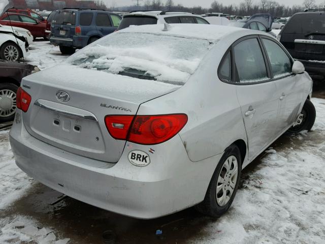 KMHDU4ADXAU193715 - 2010 HYUNDAI ELANTRA BL SILVER photo 4