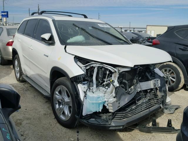 5TDDGRFH0JS036865 - 2018 TOYOTA HIGHLANDER WHITE photo 1