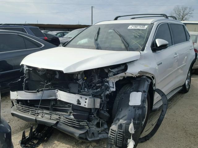 5TDDGRFH0JS036865 - 2018 TOYOTA HIGHLANDER WHITE photo 2