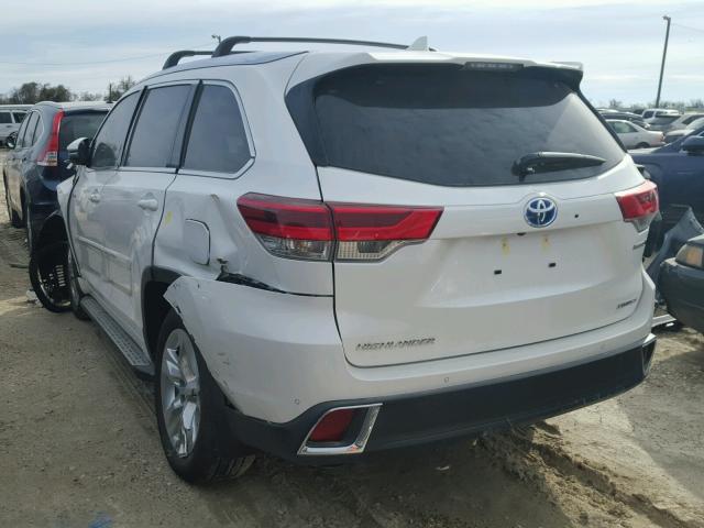 5TDDGRFH0JS036865 - 2018 TOYOTA HIGHLANDER WHITE photo 3