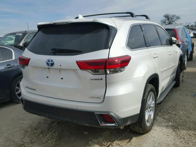 5TDDGRFH0JS036865 - 2018 TOYOTA HIGHLANDER WHITE photo 4