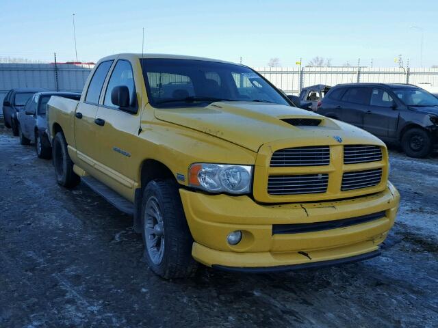 1D7HU18D45J513957 - 2005 DODGE RAM 1500 S YELLOW photo 1