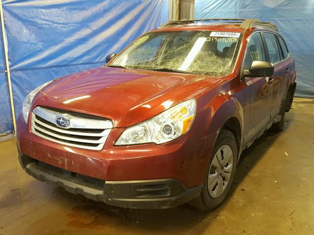 4S4BRCAC4B3443631 - 2011 SUBARU OUTBACK 2. RED photo 2