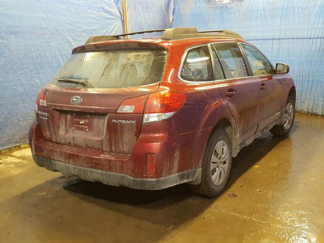 4S4BRCAC4B3443631 - 2011 SUBARU OUTBACK 2. RED photo 4