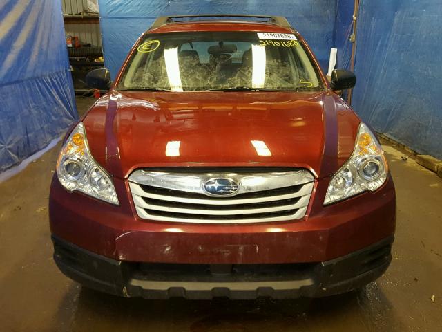 4S4BRCAC4B3443631 - 2011 SUBARU OUTBACK 2. RED photo 9