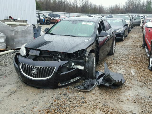 2G4GS5EV8C9148042 - 2012 BUICK REGAL PREM BLACK photo 2