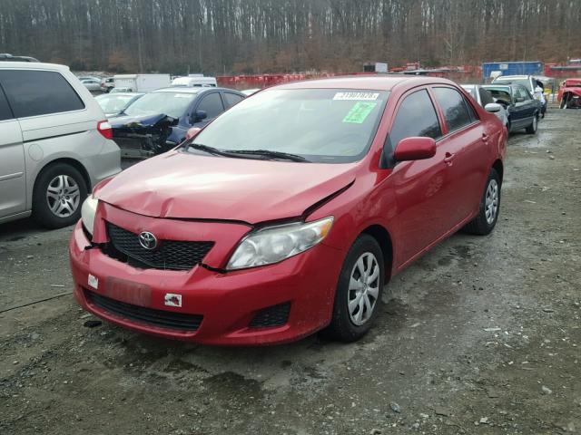 1NXBU4EE0AZ363770 - 2010 TOYOTA COROLLA BA RED photo 2