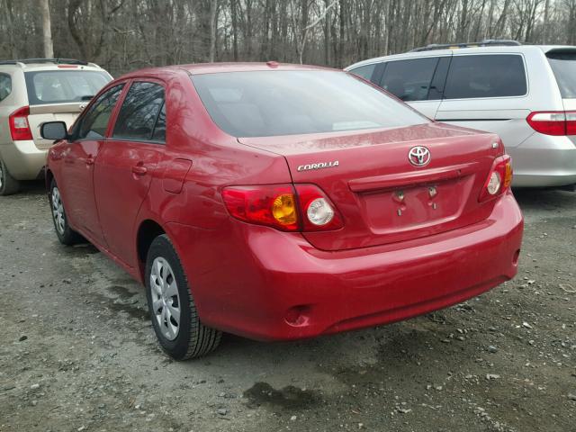 1NXBU4EE0AZ363770 - 2010 TOYOTA COROLLA BA RED photo 3