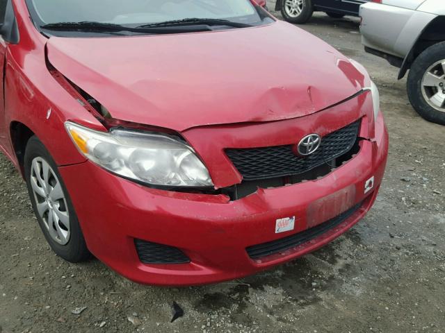 1NXBU4EE0AZ363770 - 2010 TOYOTA COROLLA BA RED photo 9