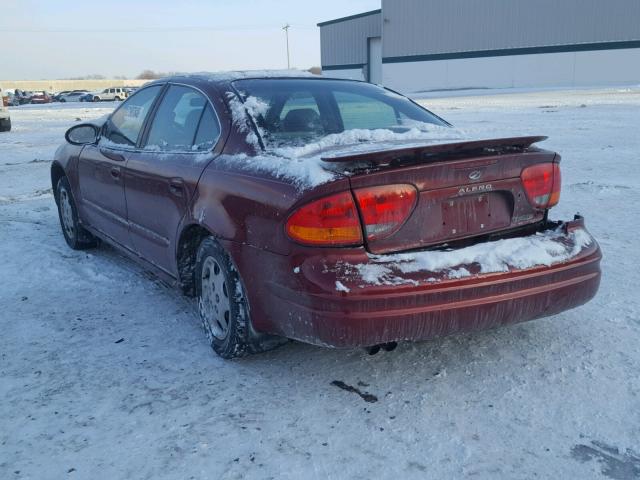 1G3NK52F42C305193 - 2002 OLDSMOBILE ALERO GX MAROON photo 3