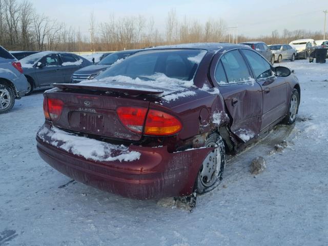 1G3NK52F42C305193 - 2002 OLDSMOBILE ALERO GX MAROON photo 4