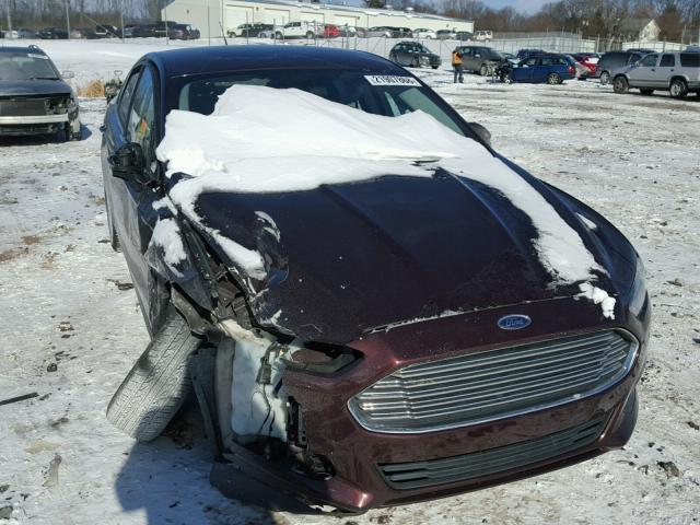 3FA6P0G78DR265320 - 2013 FORD FUSION S BURGUNDY photo 1