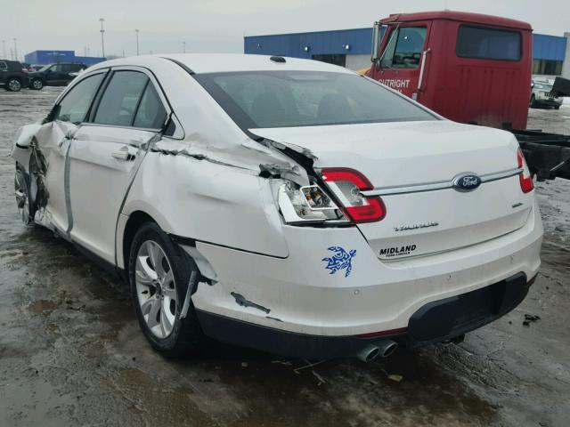 1FAHP2EW1BG190897 - 2011 FORD TAURUS SEL WHITE photo 3