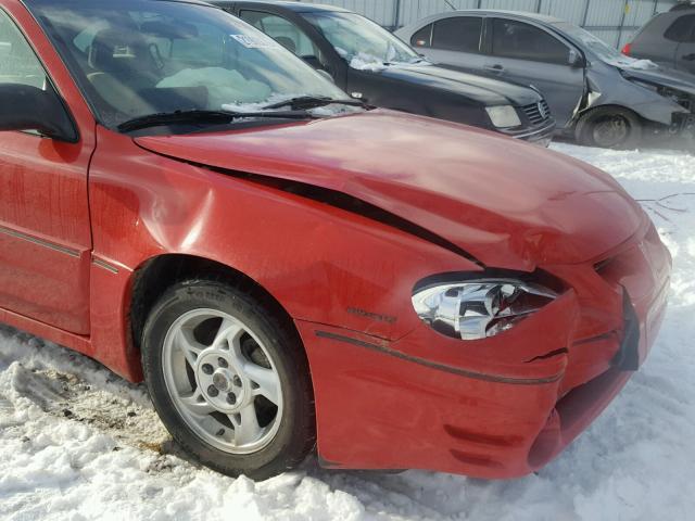 1G2NW12E85M147142 - 2005 PONTIAC GRAND AM G RED photo 9