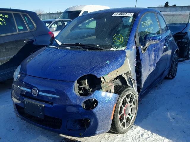 3C3CFFBR6DT688996 - 2013 FIAT 500 SPORT BLUE photo 2