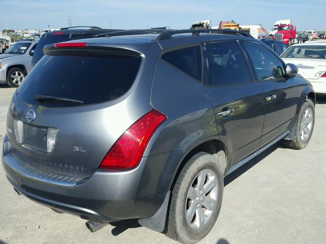 JN8AZ08T77W519342 - 2007 NISSAN MURANO SL GRAY photo 4