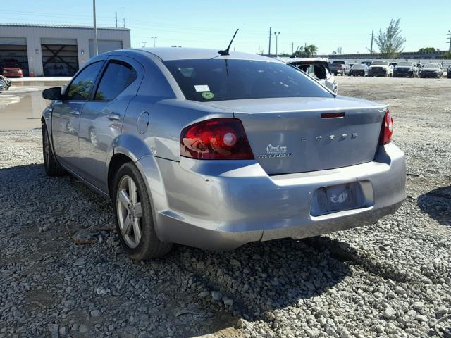 1C3CDZAB9DN534844 - 2013 DODGE AVENGER SE SILVER photo 3