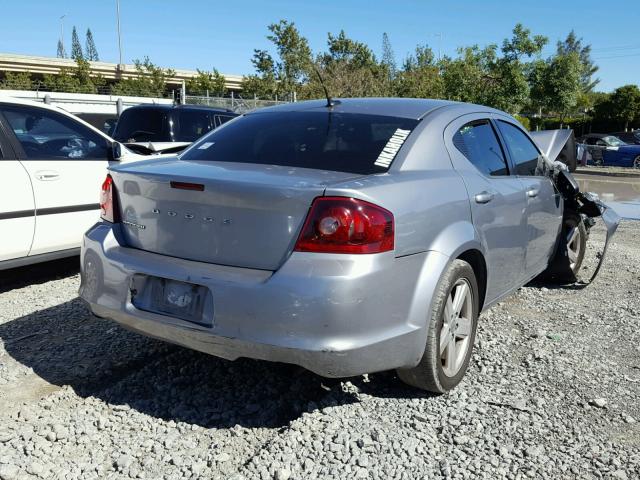 1C3CDZAB9DN534844 - 2013 DODGE AVENGER SE SILVER photo 4