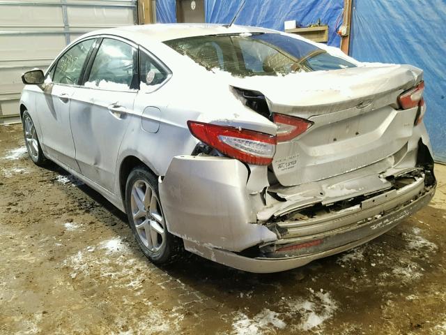 3FA6P0H76GR349462 - 2016 FORD FUSION SE SILVER photo 3