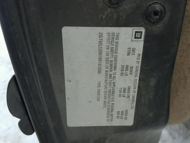 2G1WL52M1V9101696 - 1997 CHEVROLET LUMINA BAS ყავისფერი ფოტო 10