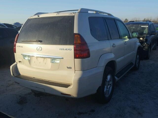 JTJBT20X630011269 - 2003 LEXUS GX 470 BEIGE photo 4