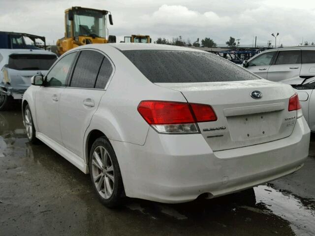 4S3BMBG6XD3017038 - 2013 SUBARU LEGACY 2.5 WHITE photo 3