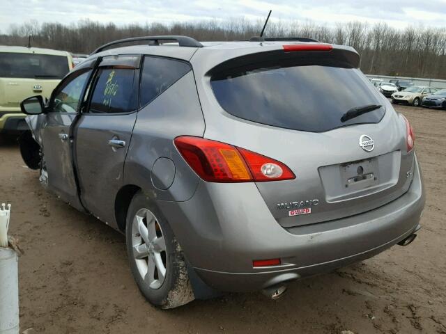 JN8AZ18U19W014012 - 2009 NISSAN MURANO S GRAY photo 3