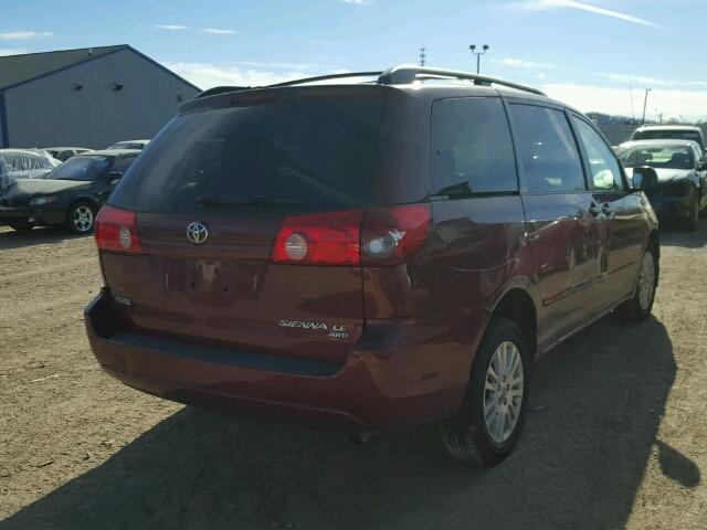 5TDJK4CC7AS028663 - 2010 TOYOTA SIENNA LE RED photo 4