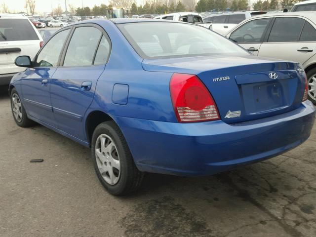 KMHDN46D15U085396 - 2005 HYUNDAI ELANTRA GL BLUE photo 3