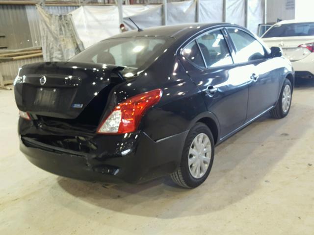 3N1CN7AP0DL821677 - 2013 NISSAN VERSA S BLACK photo 4