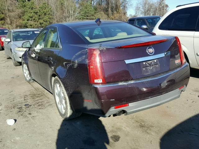 1G6DF577990168705 - 2009 CADILLAC CTS PURPLE photo 3