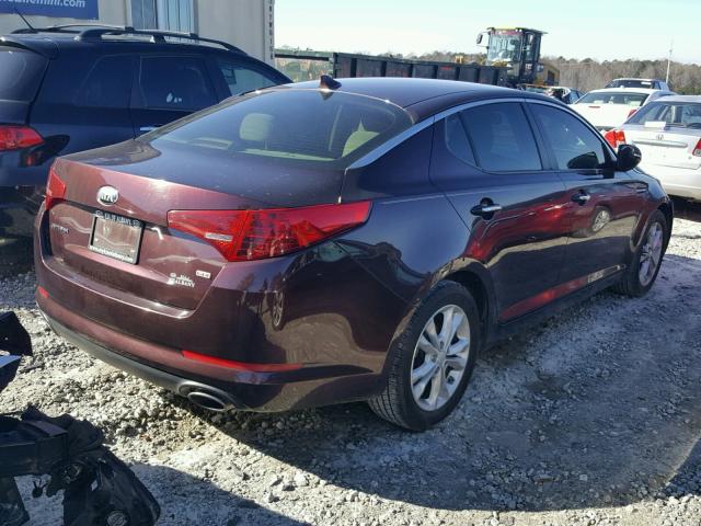 5XXGM4A76DG139737 - 2013 KIA OPTIMA LX PURPLE photo 4