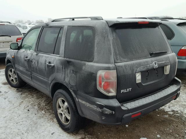 5FNYF28567B039703 - 2007 HONDA PILOT EXL BLACK photo 3