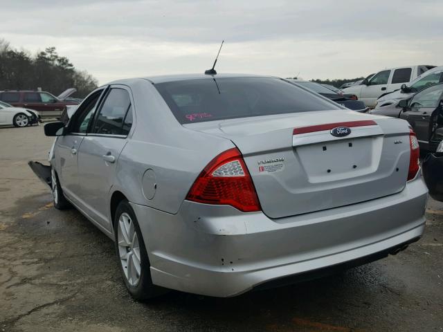 3FAHP0JA0AR296778 - 2010 FORD FUSION SEL SILVER photo 3