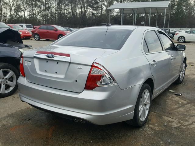 3FAHP0JA0AR296778 - 2010 FORD FUSION SEL SILVER photo 4