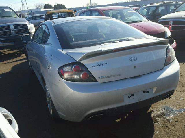 KMHHM66D08U296092 - 2008 HYUNDAI TIBURON GS SILVER photo 3