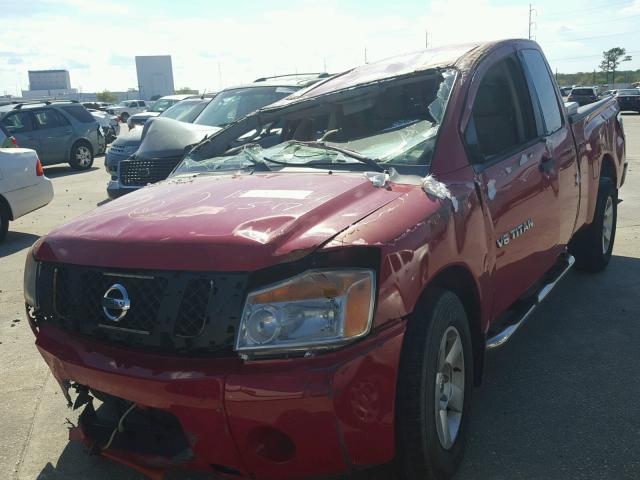 1N6BA06A38N341961 - 2008 NISSAN TITAN XE RED photo 2