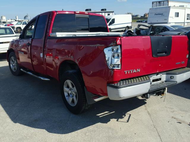 1N6BA06A38N341961 - 2008 NISSAN TITAN XE RED photo 3