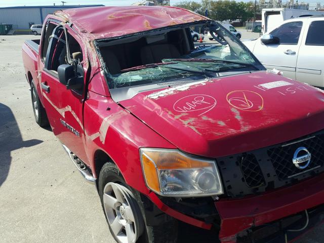 1N6BA06A38N341961 - 2008 NISSAN TITAN XE RED photo 9