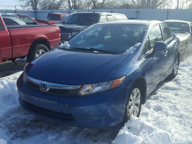 19XFB2F5XCE082284 - 2012 HONDA CIVIC LX BLUE photo 2