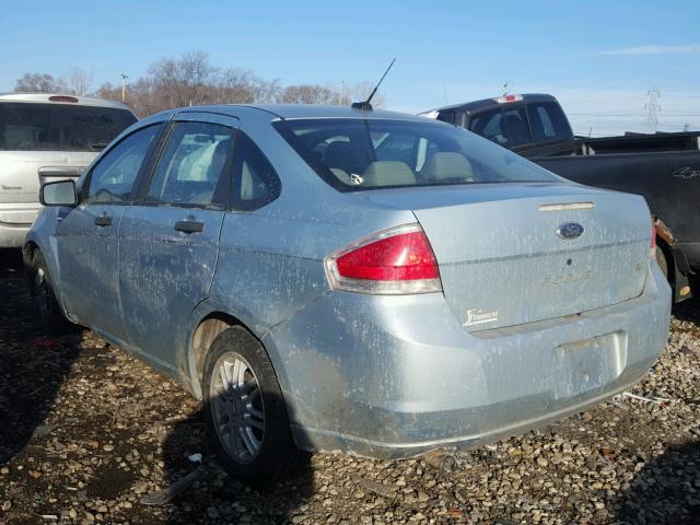 1FAHP35NX9W241410 - 2009 FORD FOCUS SE BLUE photo 3