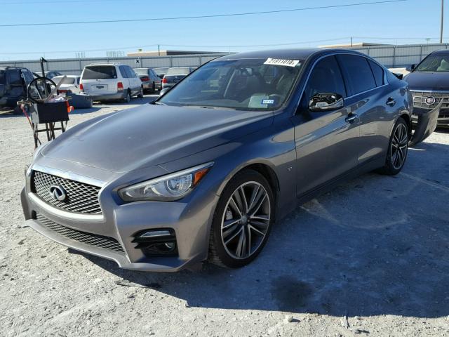 JN1BV7AP4EM683466 - 2014 INFINITI Q50 BASE CHARCOAL photo 2