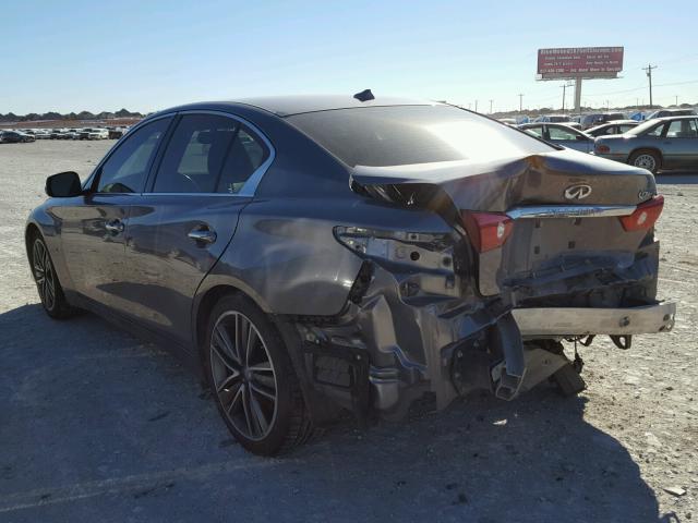 JN1BV7AP4EM683466 - 2014 INFINITI Q50 BASE CHARCOAL photo 3