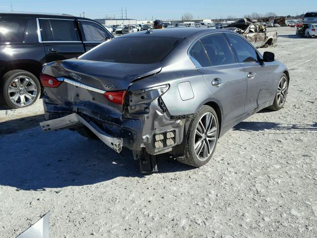 JN1BV7AP4EM683466 - 2014 INFINITI Q50 BASE CHARCOAL photo 4